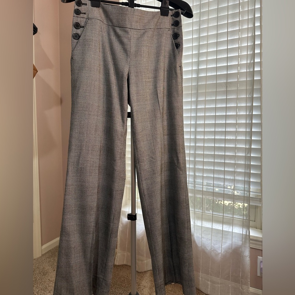 J. Crew Favorite Fit black and white  Checkered Wide Leg Pants